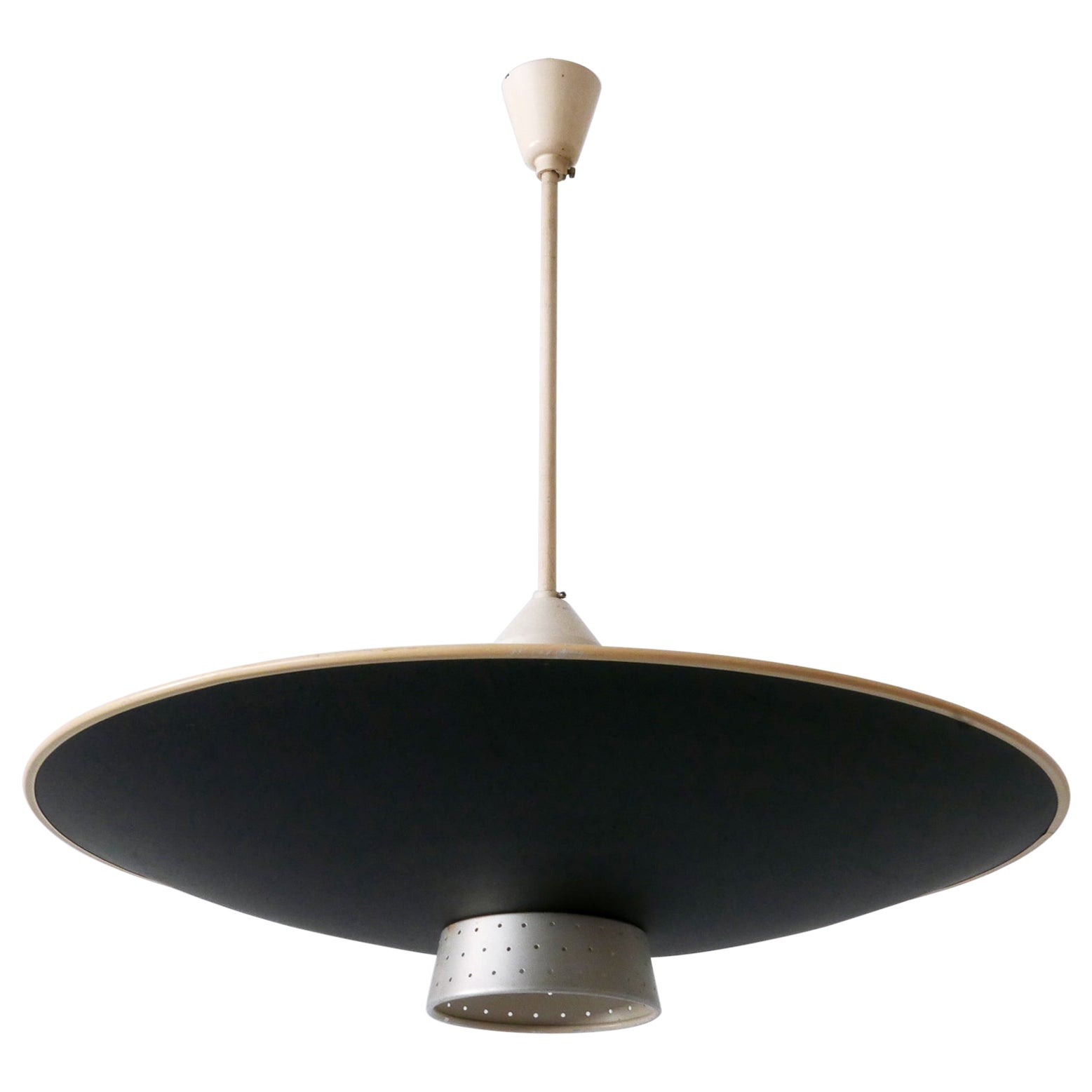 Rare Mid Century Modern 4-Flamed Pendant Lamp DD 39 by Philips Netherlands 1950s For Sale