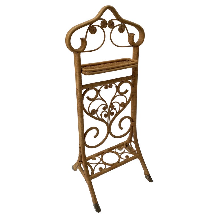 1960's Wicker Valet, Made in Hong Kong For Sale at 1stDibs