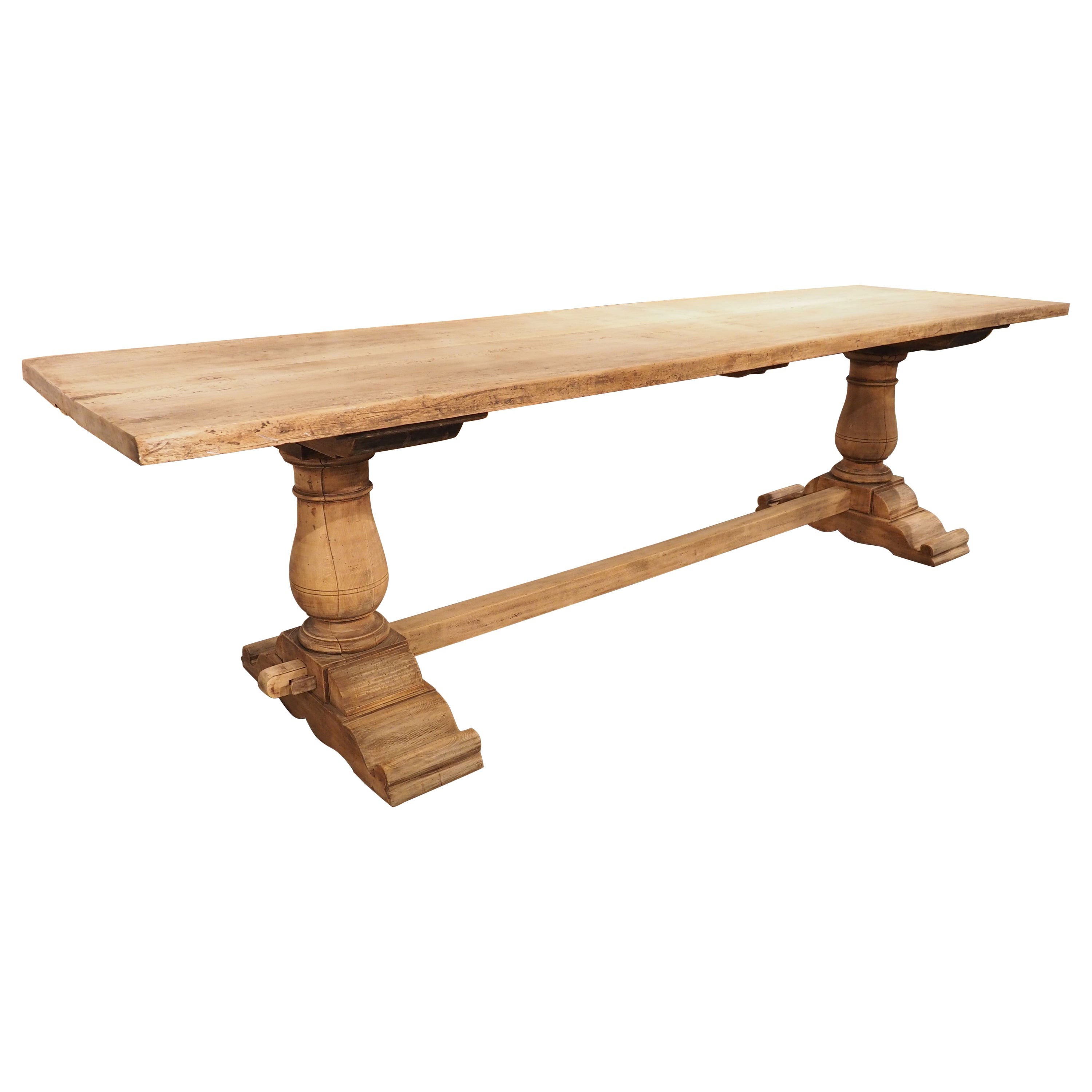 Antique Tuscan Walnut and Oak Dining Table, Circa 1900