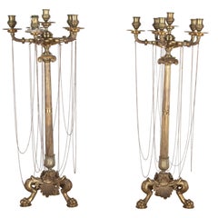Large Pair of Neoclassical Candelabras