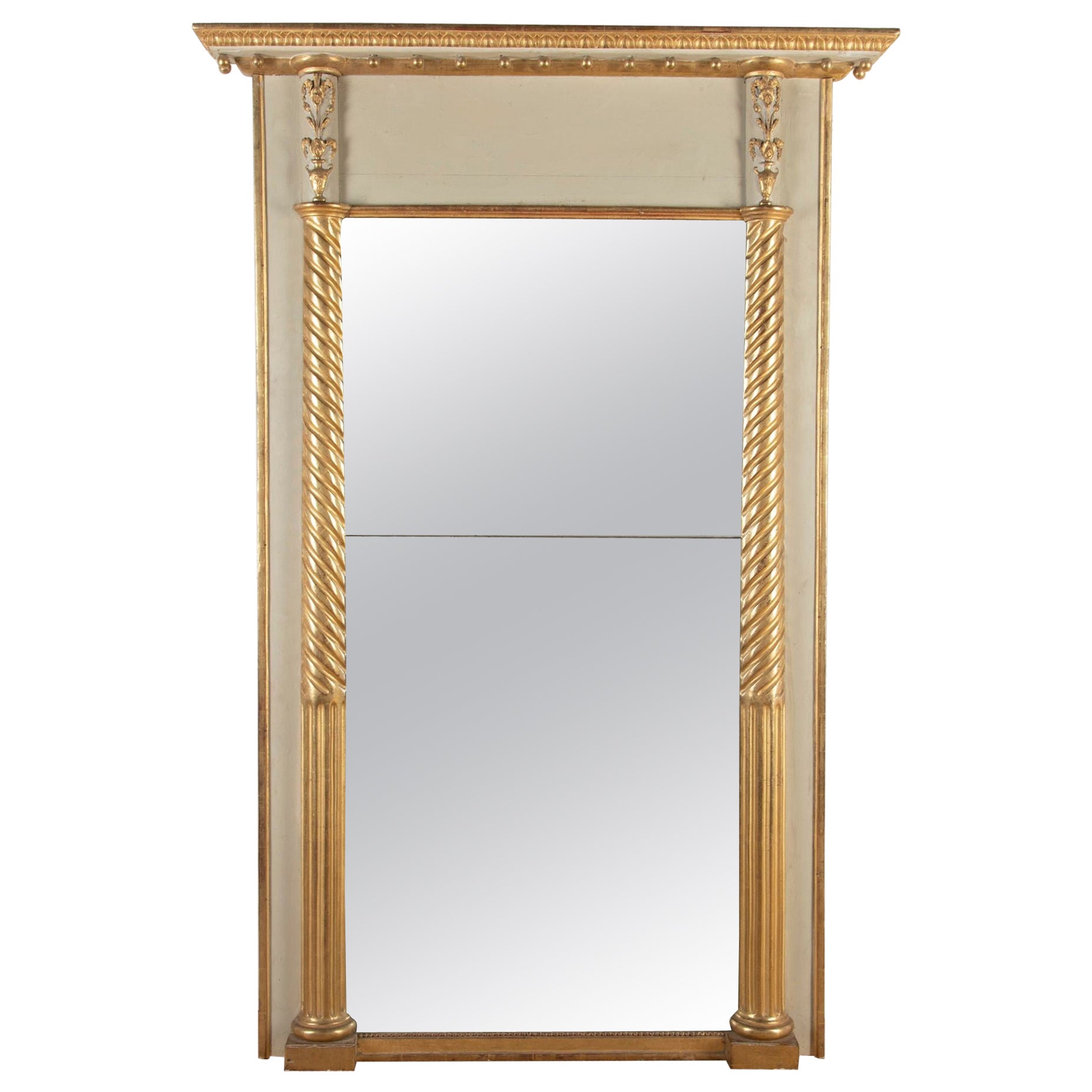 19th Century Parcel Gilt Empire Mirror For Sale