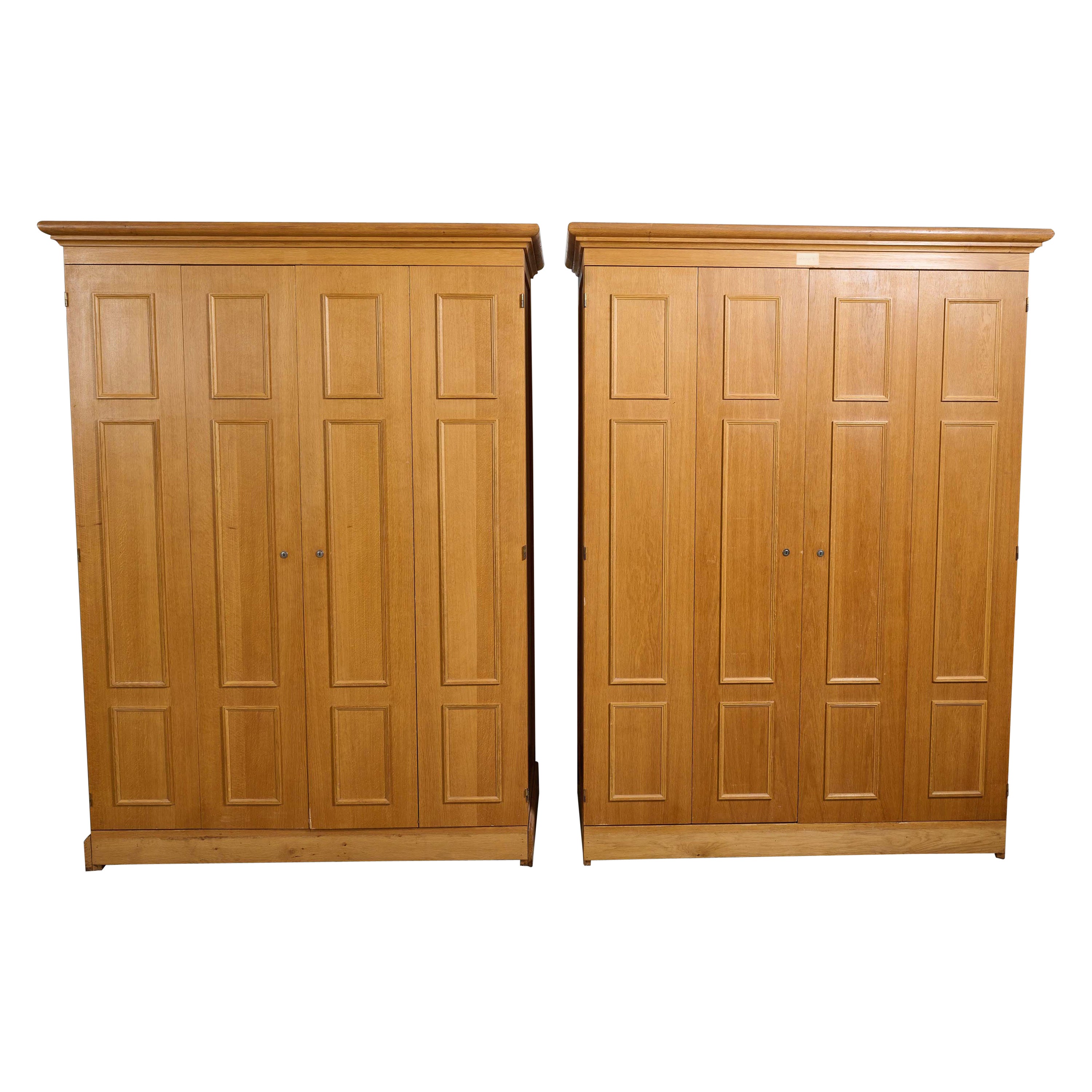 Two Door Oak Cabinet from the Bank of France For Sale