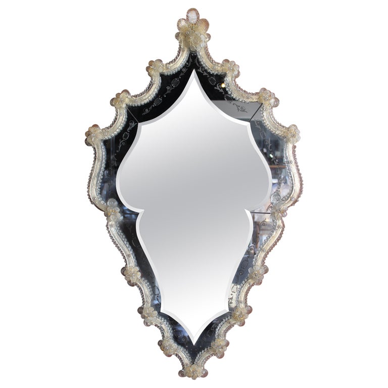 Antique Glass Mirror, Italy, 1940s For Sale at 1stDibs