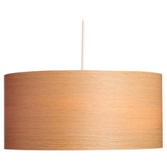 ARA Scandinavian Modern Wood 30" Drum Pendant