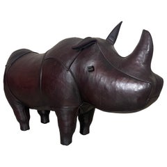 Dimitri Omersa Rhinoceros Polsterhocker aus Leder