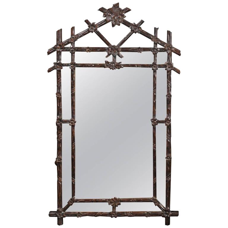 Carved Black Forest mirror, 1950–60