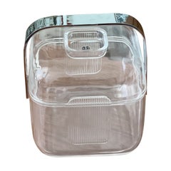 Mid-Century Modern Italian Lucite Ice Bucket by Guzzini