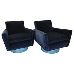 Vintage 1950s Italian Swivel Tub Chairs in the Style of Marco Zanuso