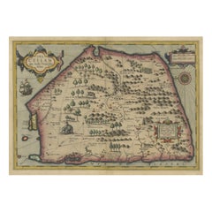 Stunning Antique Map of the Island Ceylon or Sri Lanka