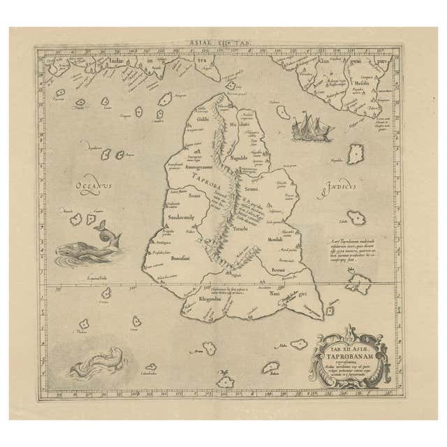 Antique German Map of India and Sri Lanka or Ceylon, 1902 For Sale at ...