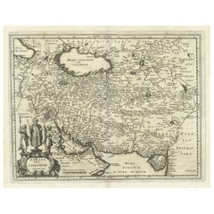 Splendore safavide: Mappa antica della Persia durante la dinastia Safavide, circa 1645