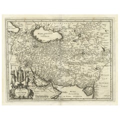 Splendeur safavide : Carte antique de la Perse à l'époque de la Dynasty Safavide, vers 1645