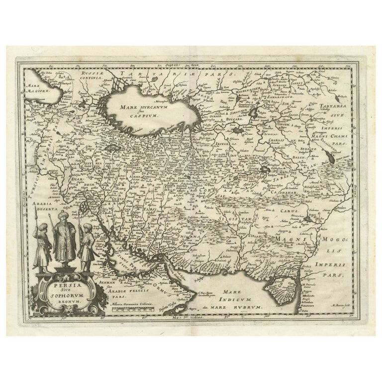 Genuine Antique Map of Persia For Sale at 1stDibs