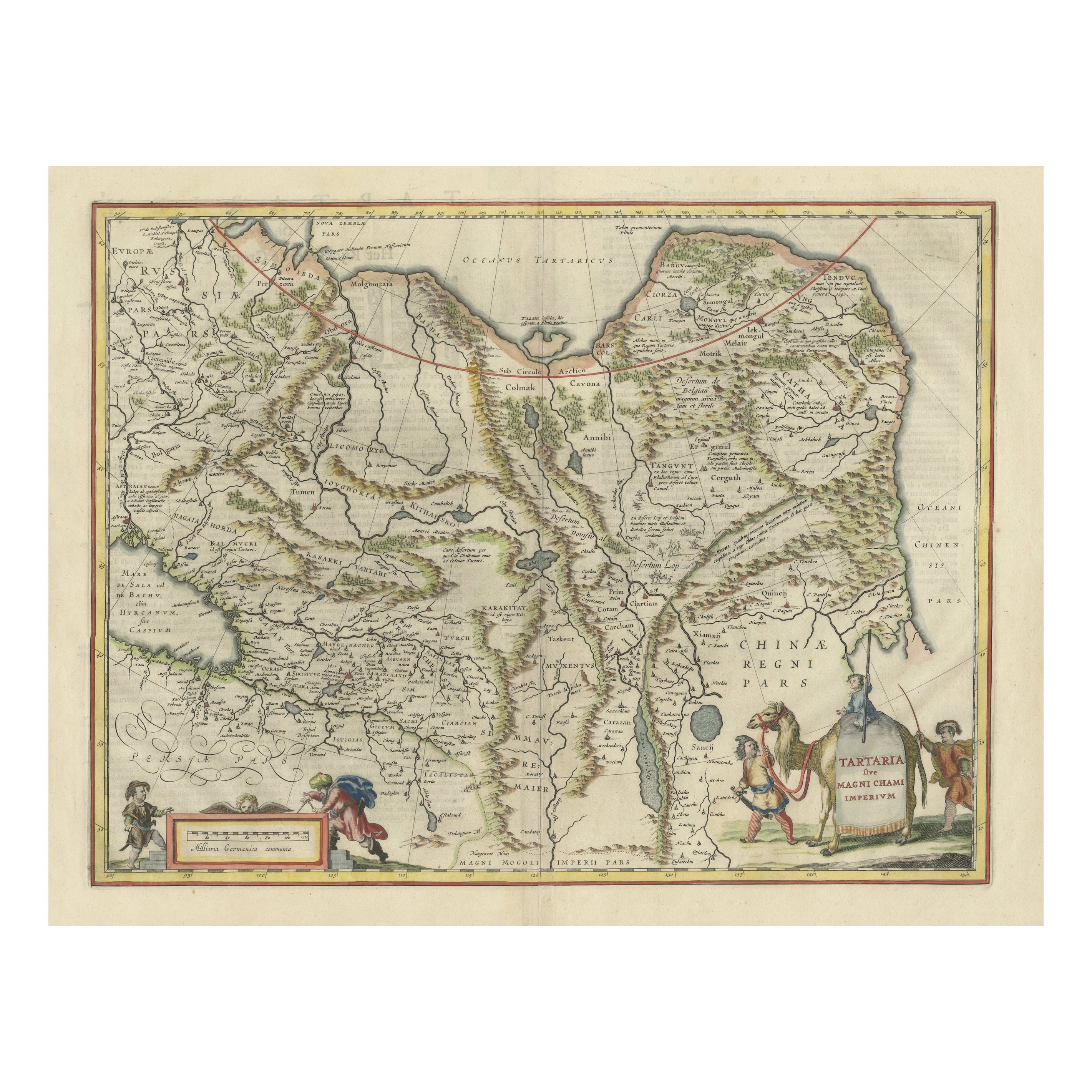 Old Genuine Antique Map of Tartary in the Russian Far East For Sale