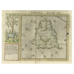 Ptolemy's Map of Asia Depicting the Island of Ceylon, Taprobana (Sri Lanka)