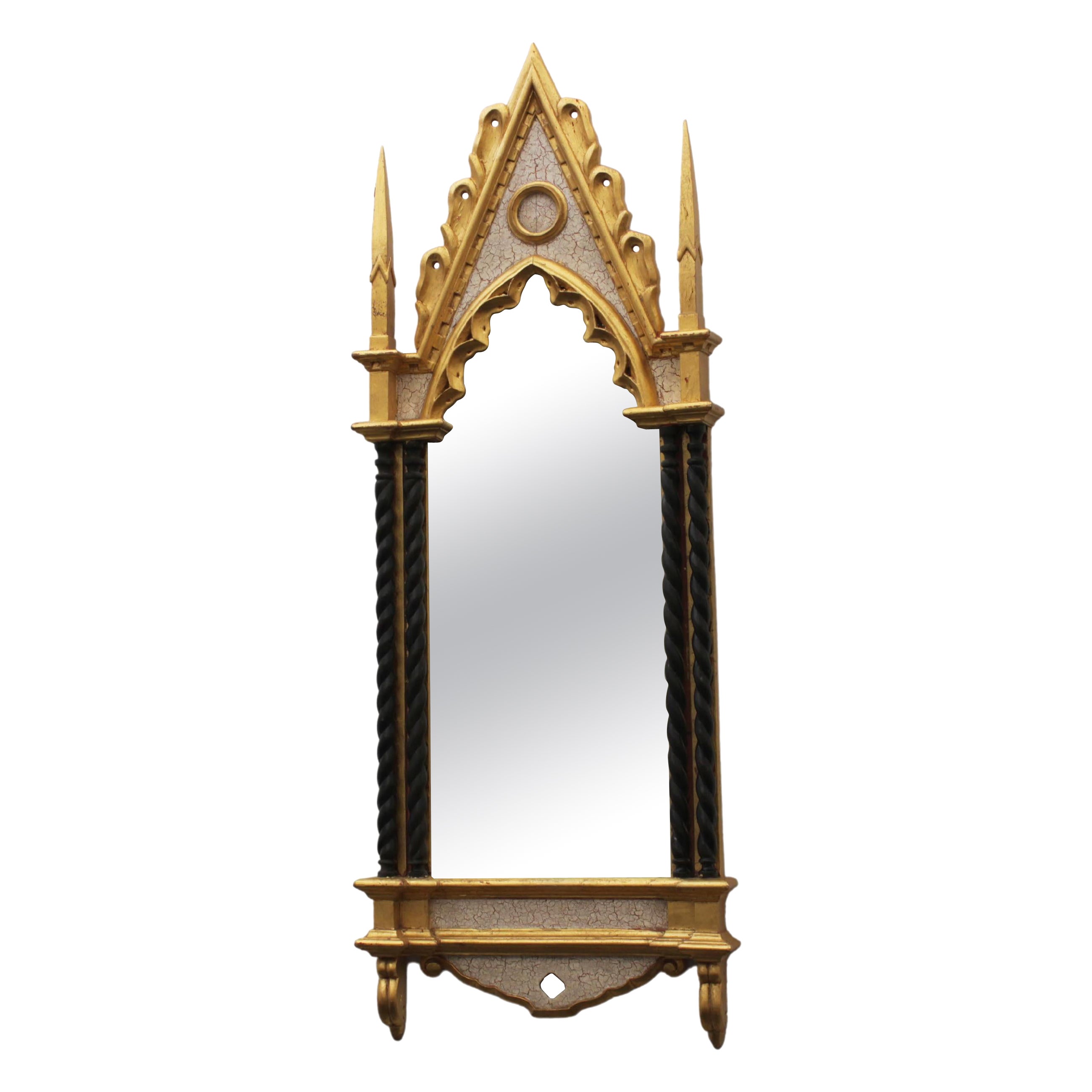 Vintage Italian Neogothic Mirror, 1970s For Sale