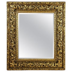 19th Century Gilt Florentine Wall Mirror Open Worked, Italy ca. 1830