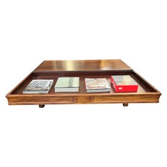 Large low level coffee/cocktail table in the style of Carlo Hauner