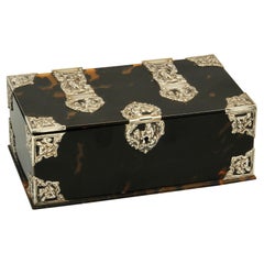 Asprey Silver Mounted Tortoiseshell Casket