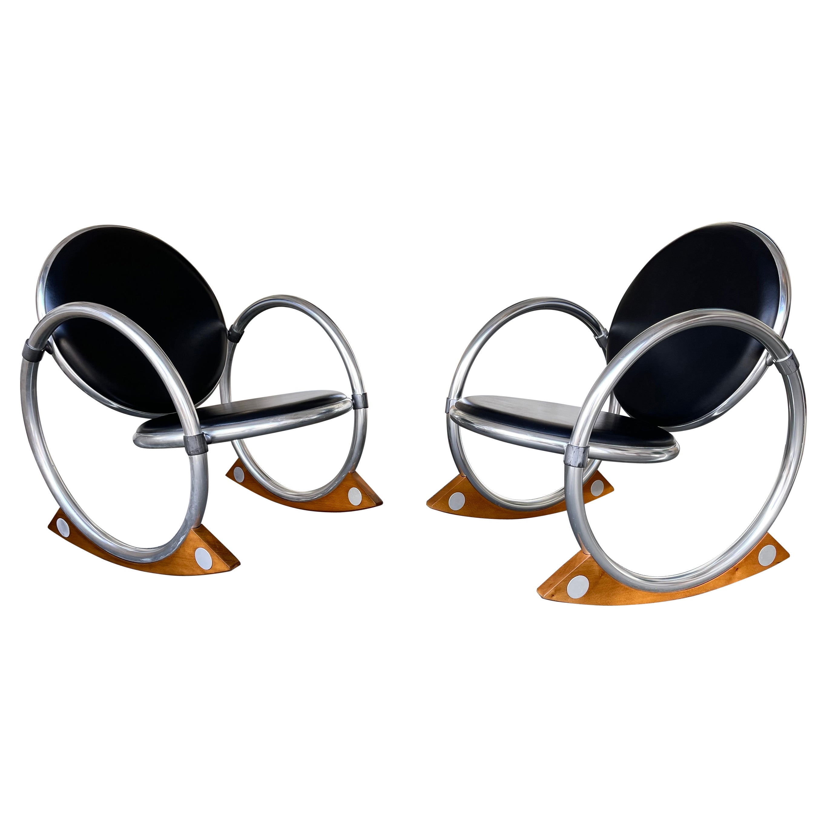 Rocking Chairs Dondolo by Verner Panton for Ycami, Italy, 1990s For Sale