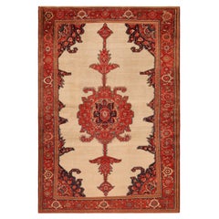 Antiker persischer Mishan Malayer-Teppich aus Persien. 4 ft 2 in x 6 ft 4 in