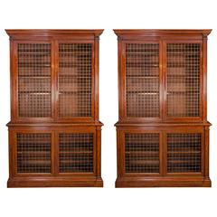 Fine Pair of William IV Mahogany Library Bookcases 5