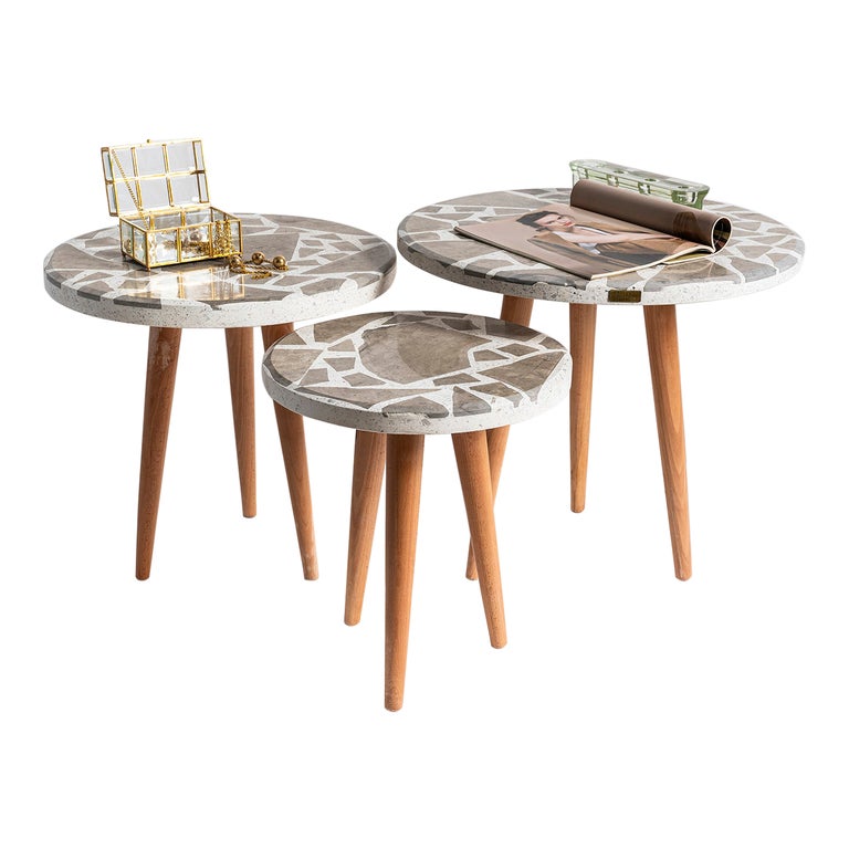 Terrazzo Nesting Tables BEYA For Sale at 1stDibs
