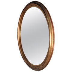 Oval Giltwood Mirror, Italy 1960's