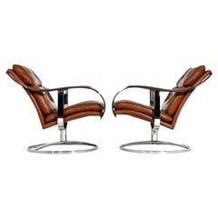 Leather Lounge Chairs Series 455 by Gardner Leaver