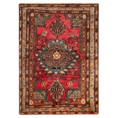 Ancien tapis persan Sarouk Farahan. 1 pieds 8 po x 2 pieds 4 po