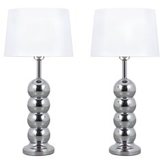 Pair of Mid-Century Sphere Table Lamps