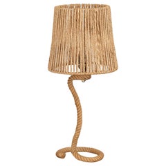 Rope Table Lamp by Audoux-Minet