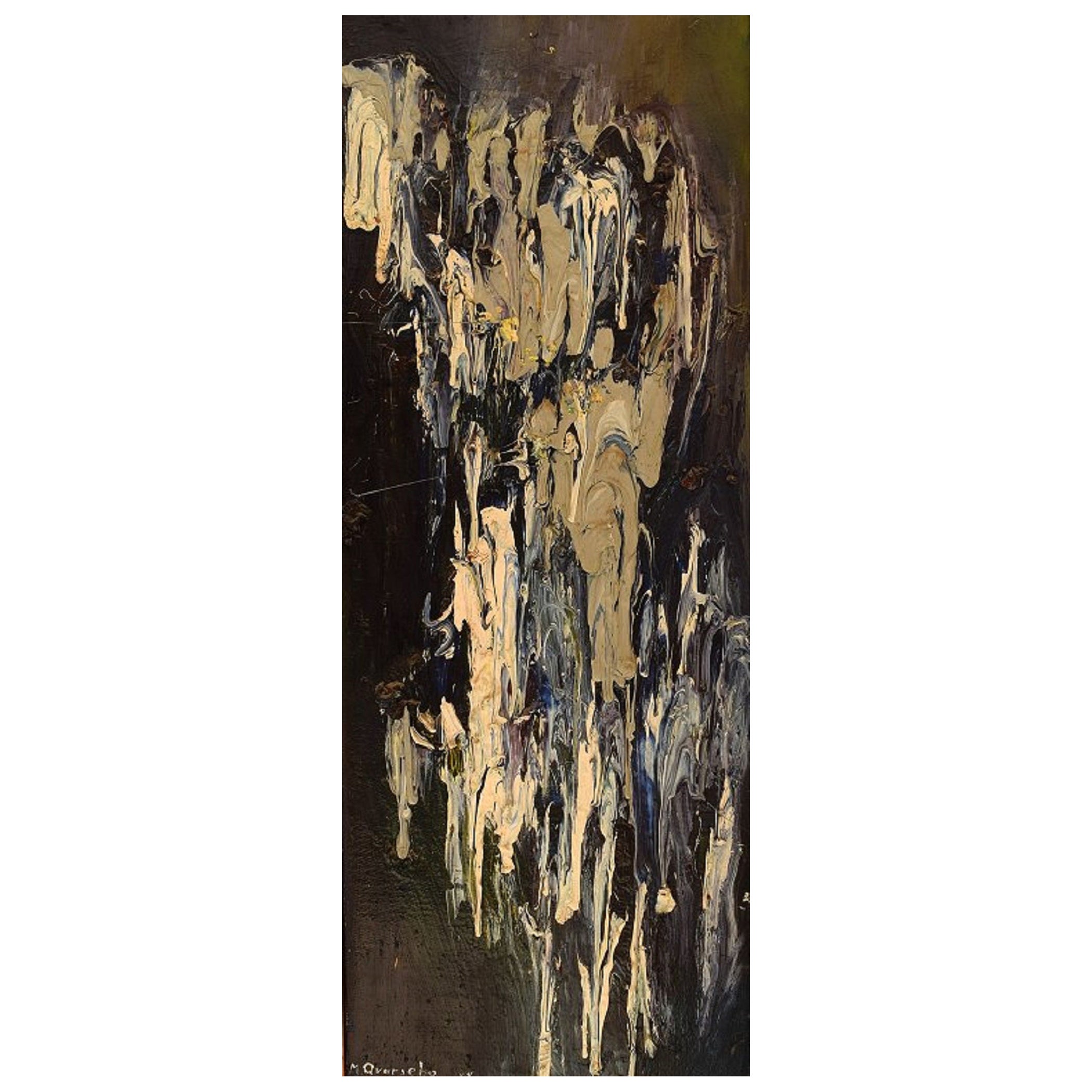 Michael Qvarsebo, Artista svedese quotato, Olio su tela, Composizione astratta