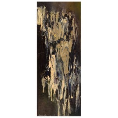 Michael Qvarsebo, artiste suédois référencé, huile sur toile, composition abstraite