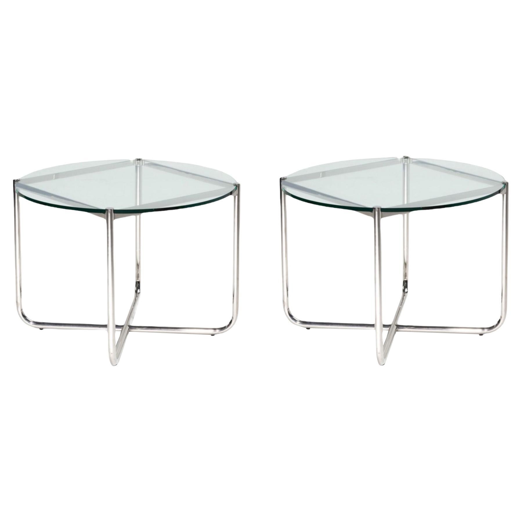 Mies van der Rohe Mr Side/End Table Chrome and Glass for Knoll, 1970 For Sale