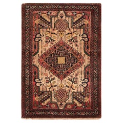 Ancien tapis persan Sarouk Farahan. 1 pieds 9 pouces x 2 pieds 6 pouces 