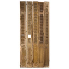 French Set of (5) Shutters from a Chateau in Brittany in Original Paint c1800's