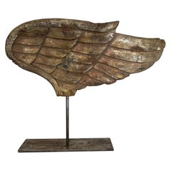 Gilded Angel Wing on Stand