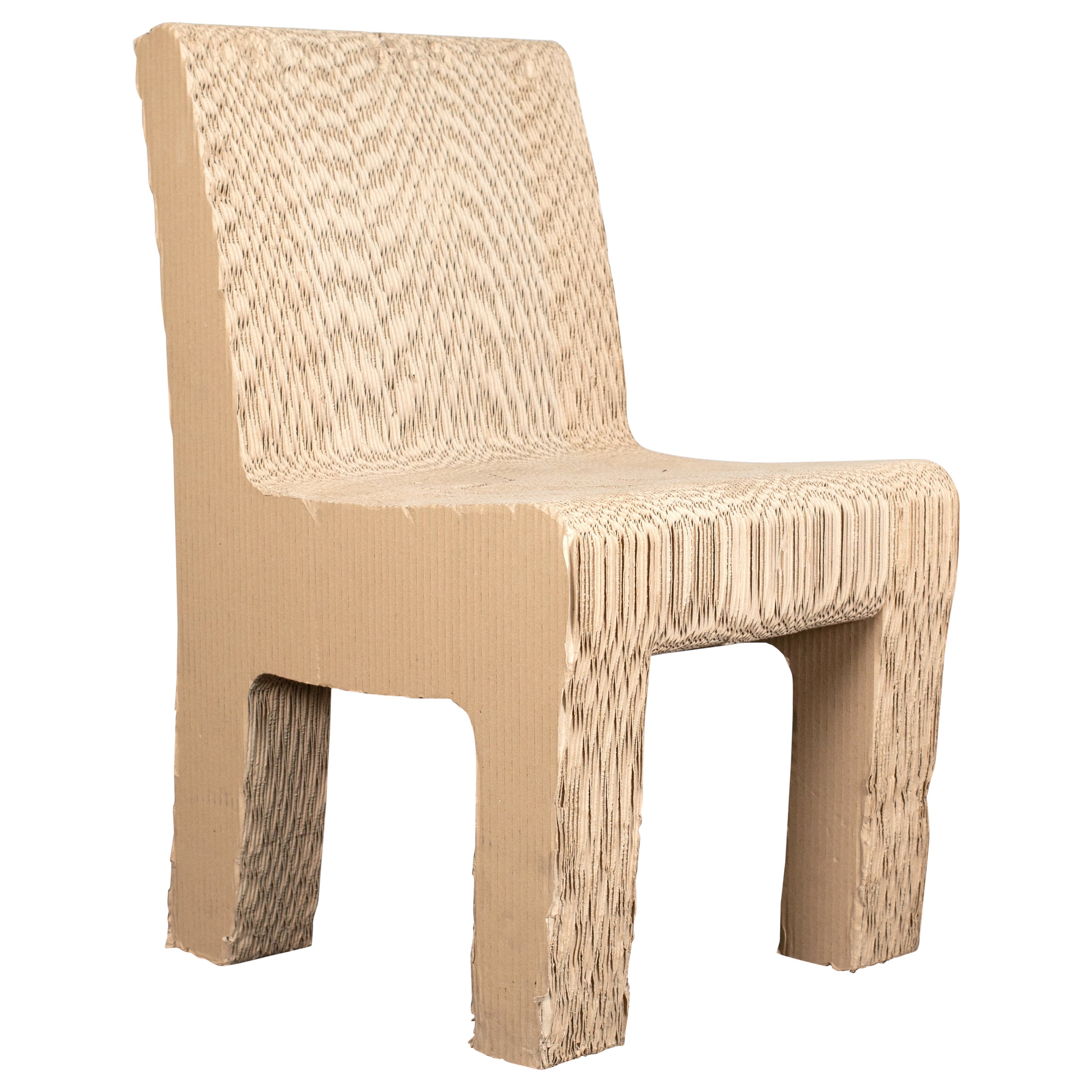 Whimsical Postmodern Cardboard Sculptural Chair