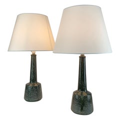 Pair of Tall Ceramic table lamps by Palshus, design by Esben Klint for Le Klint