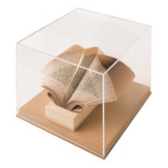 Vintage Folded Book Sculpture, Italy, Contemporary