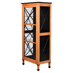 Tall Bespoke Deco Inspired Maple Glazed Cabinet