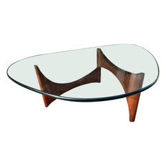 Mid-Century Modern Sculptural Walnut Cocktail Table by Adrian Pearsall