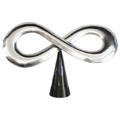 Infinity Sculpture in Inflated Steel by Connor Holland