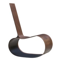 Contemporary "Feijão" Rocking Chair by Rodrigo Simão in Corten Steel