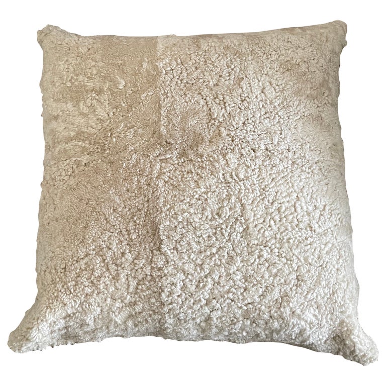 Extra Large Sheepskin Sherpa Accent Pillow For Sale at 1stDibs