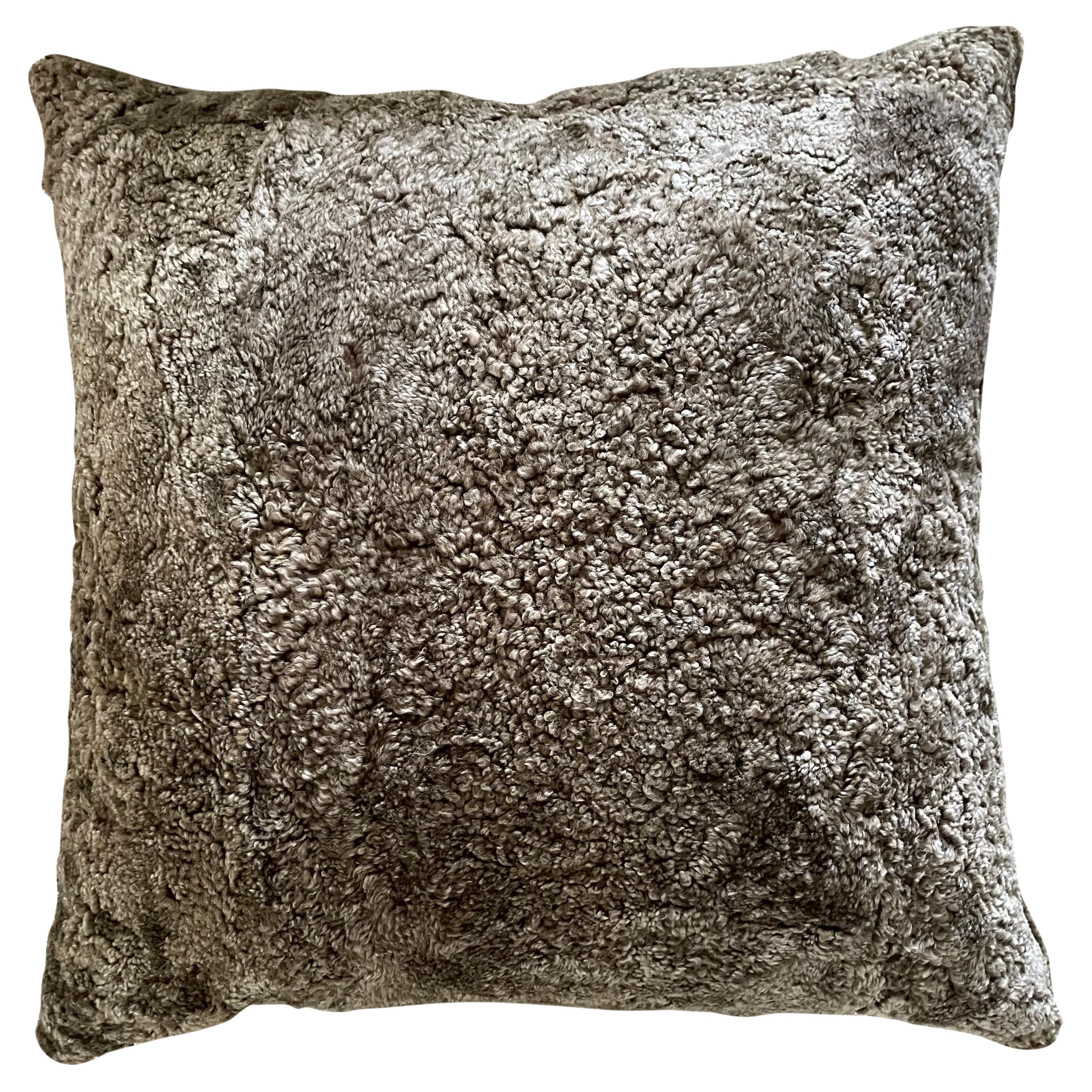 Extra Large Sheepskin Sherpa Accent Pillow For Sale at 1stDibs