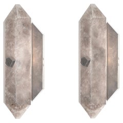 Diamond Form Rock Crystal Sconces by Phoenix