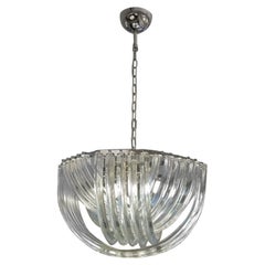 Murano Curved Crystal Chandelier by Carlo Nason