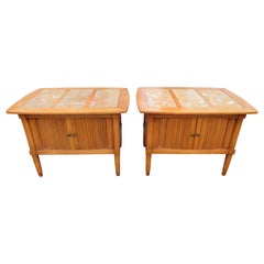 Outstanding Pair Sophisticate By Tomlinson End Table Night Stands Mid-Century
